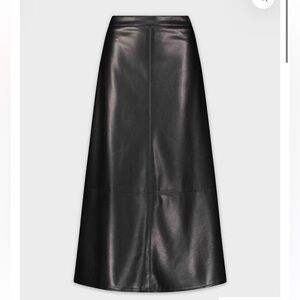 Vegan leather maxi skirt